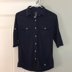 STIO navy blue women’s button down